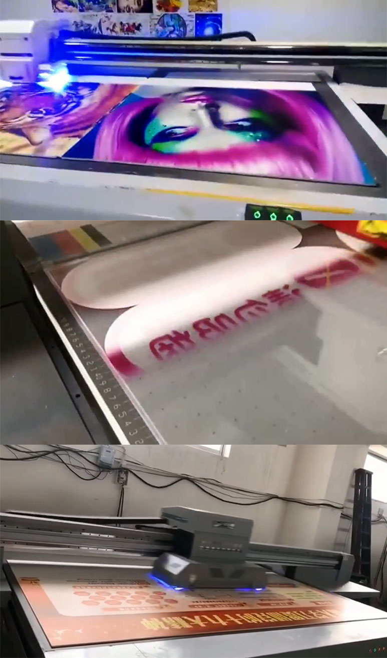uv打印機(jī)廣告牌正在打印中